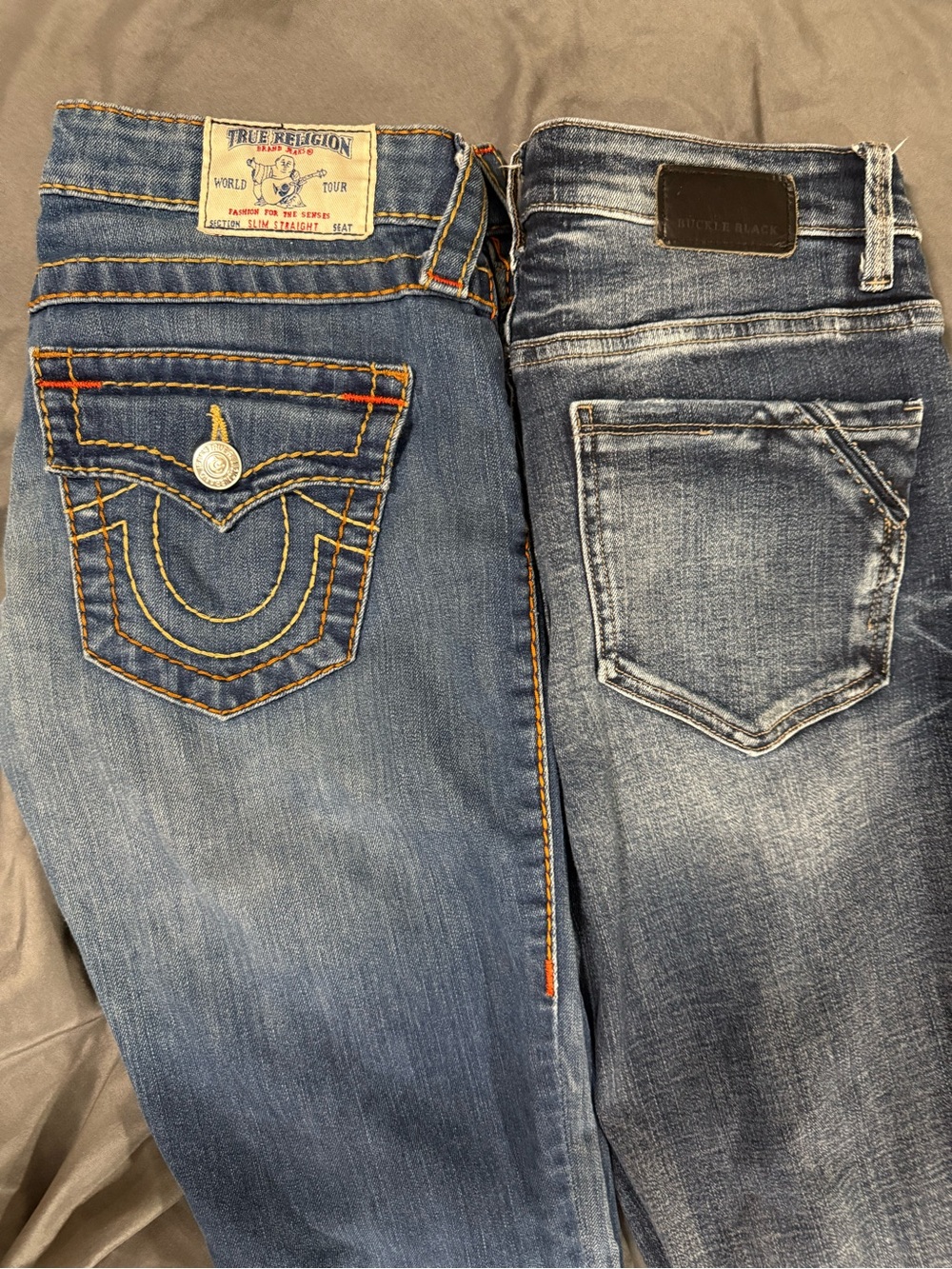 Women’s Size 26 True Religion Slim Straight & 25 Buckle Black Ankle Skinny Jeans - Picture 10 of 10